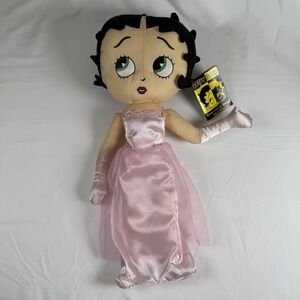 Betty Boop Plush Rare 16" Pink Dress Doll By Kellytoy Rare Betty Boop Collect